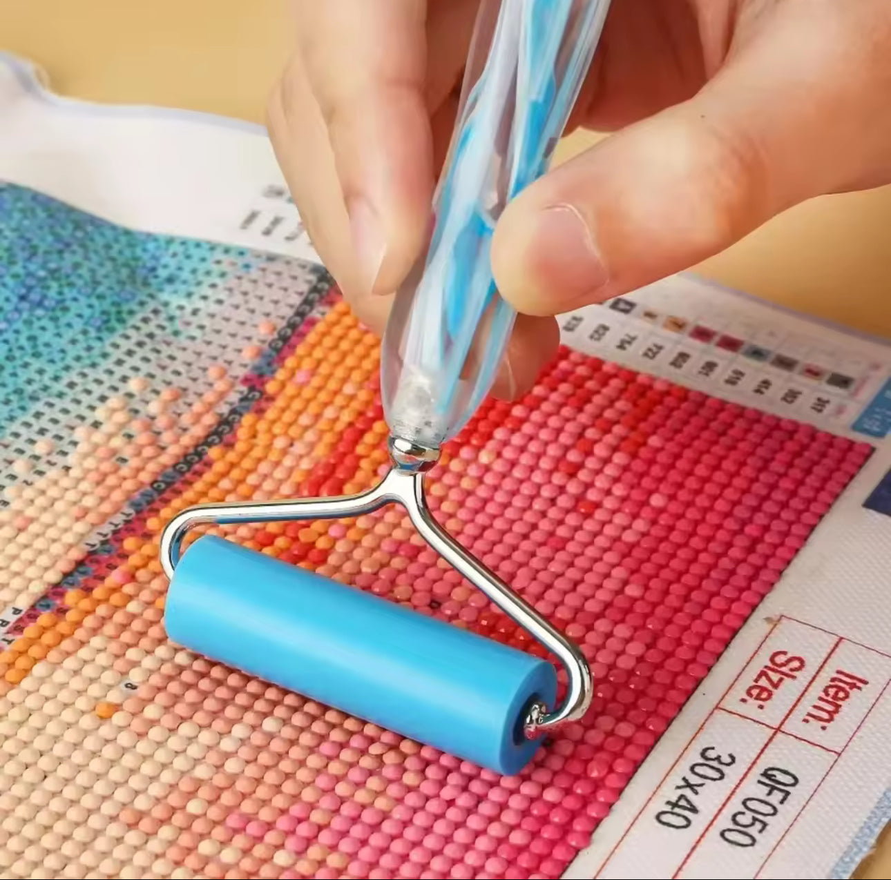 🧿 Rolo de Pressão para Diamond Painting – Fixação Perfeita das Pedrinhas