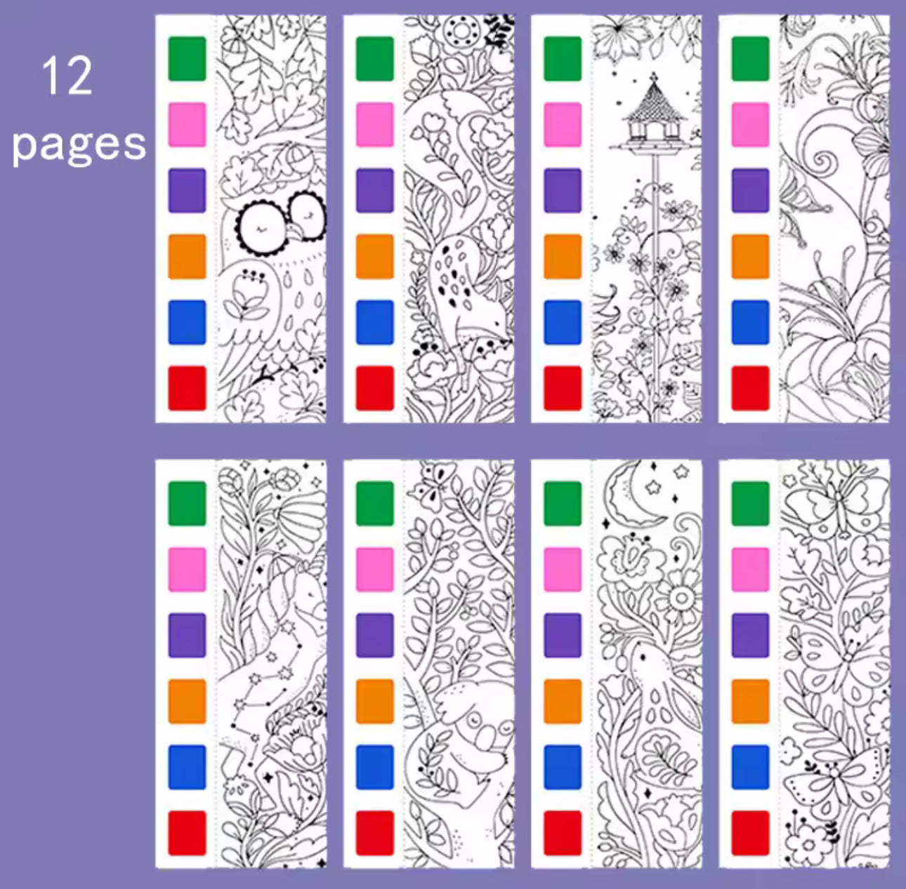 Livro de Pintura com Guia de Cores 5 – 12 Páginas de Criatividade