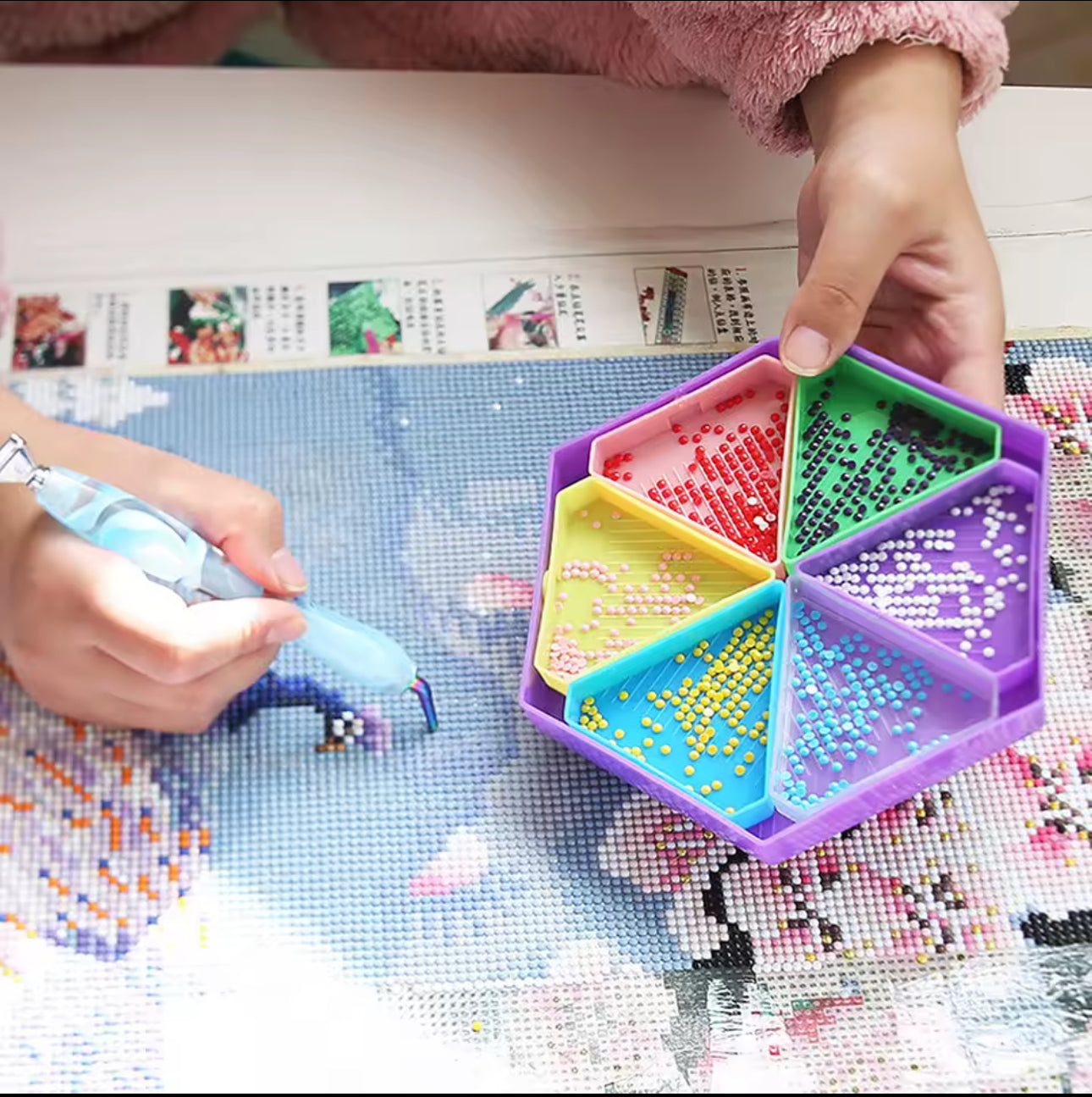 Bandejas para pinturas de brilho ponto