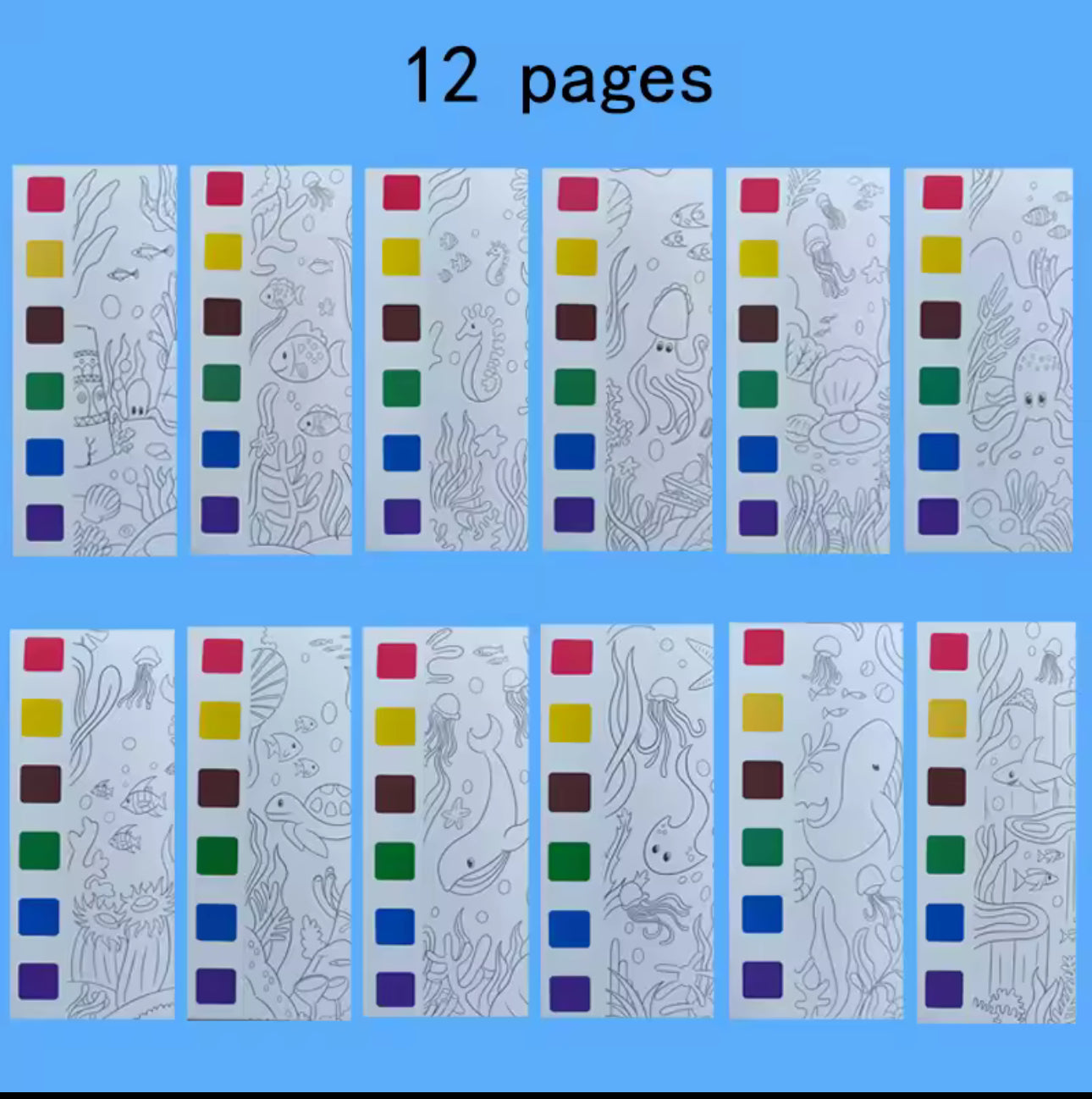 Livro de Pintura com Guia de Cores 4 – 12 Páginas de Criatividade