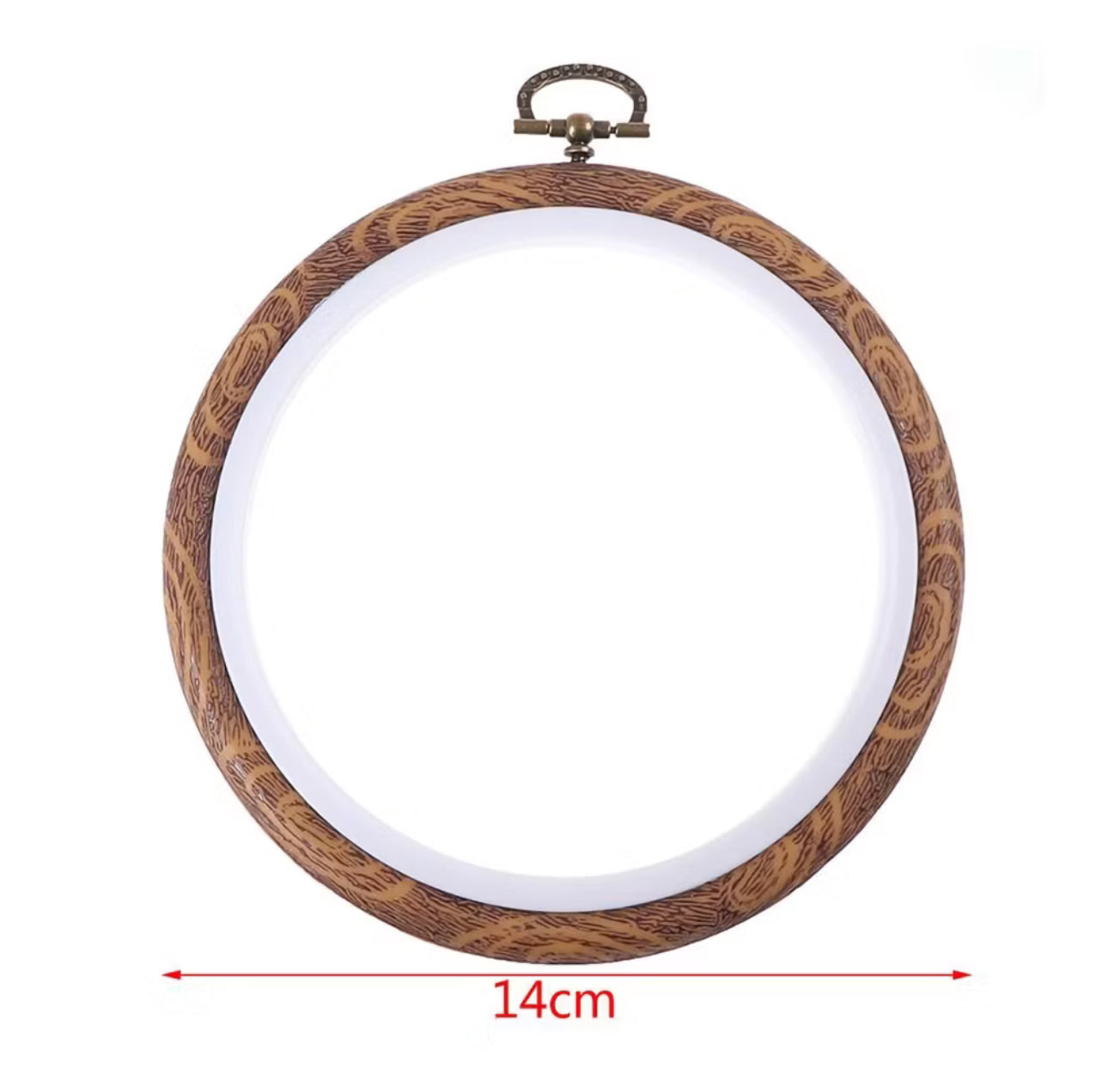 Kit de cinco Bastidores Redondos de 10cm, 13cm, 17cm , 22cm, 25cm para Punch Needle e Bordado