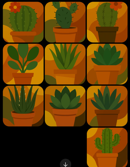 Pack Digital – 10 Desenhos de Cactos e Suculentas para Projeção no Tufting