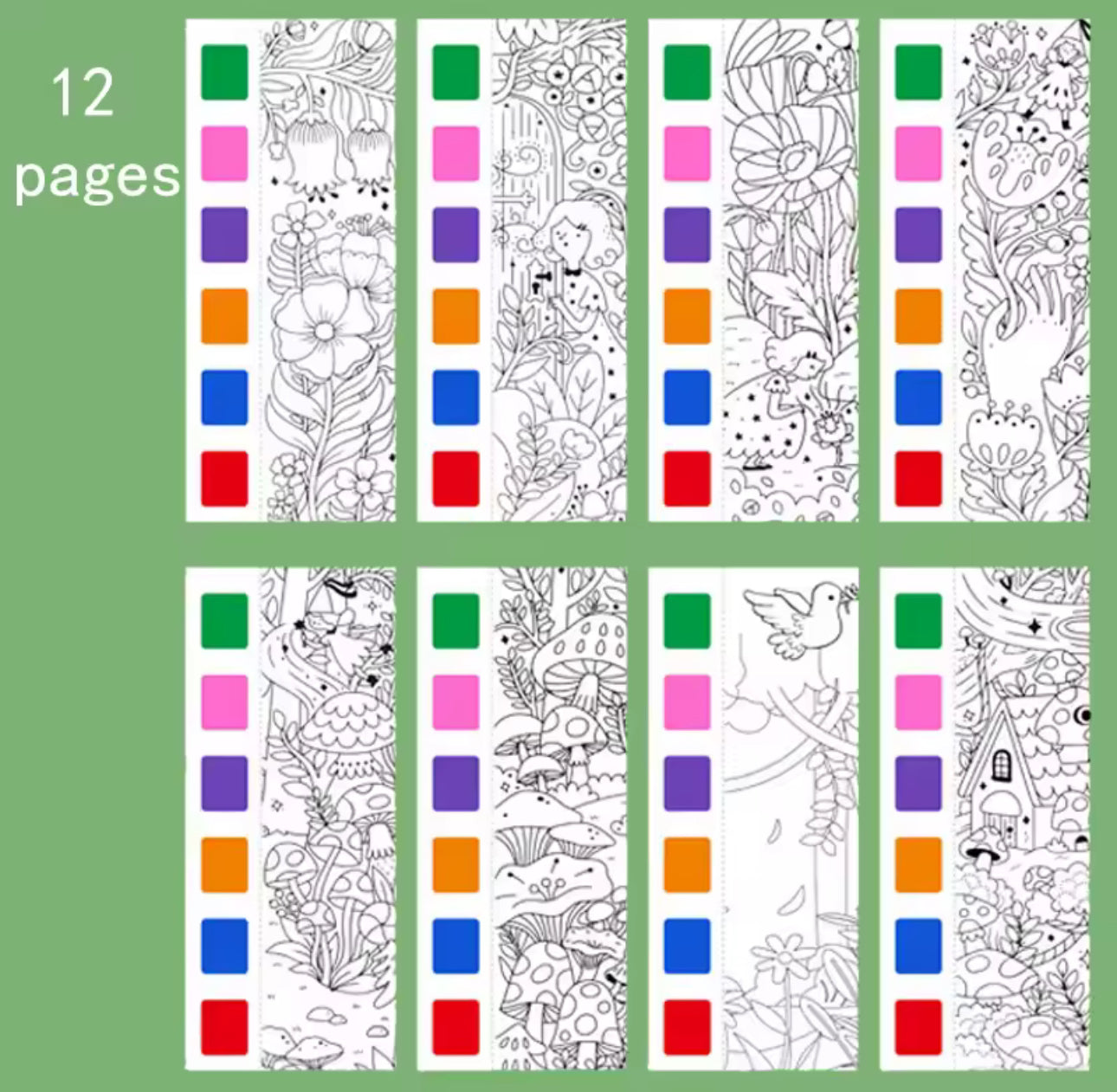 Livro de Pintura com Guia de Cores 6 – 12 Páginas de Criatividade