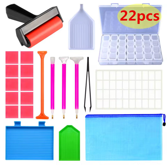 🧩 Kit Completo 22 Peças para brilho ponto - Organização e Precisão Total!
