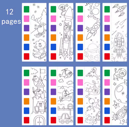 Livro de Pintura com Guia de Cores 7 – 12 Páginas de Criatividade