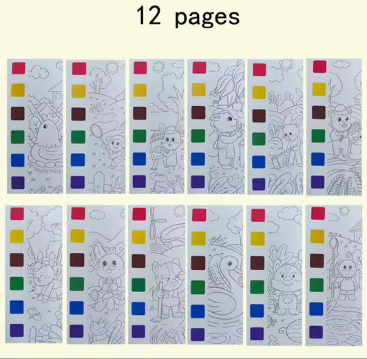 Livro de Pintura com Guia de Cores 2 – 12 Páginas de Criatividade